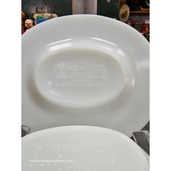 Vintage Pyrex #77-B & 77-U Gravy Boat & Under Plate "Woodland Brown" - Picture 8 of 8